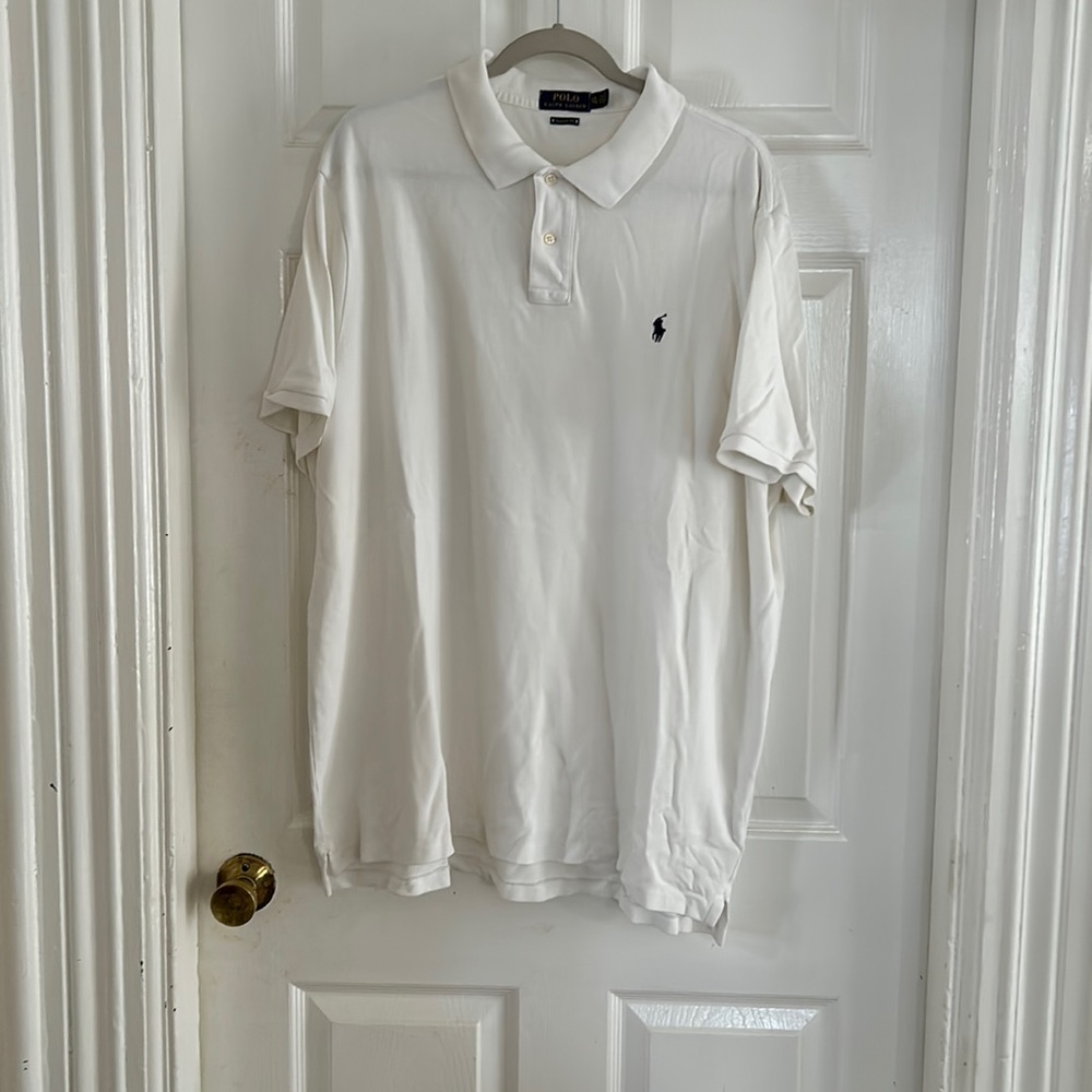 Polo Ralph Lauren White Mesh Polo